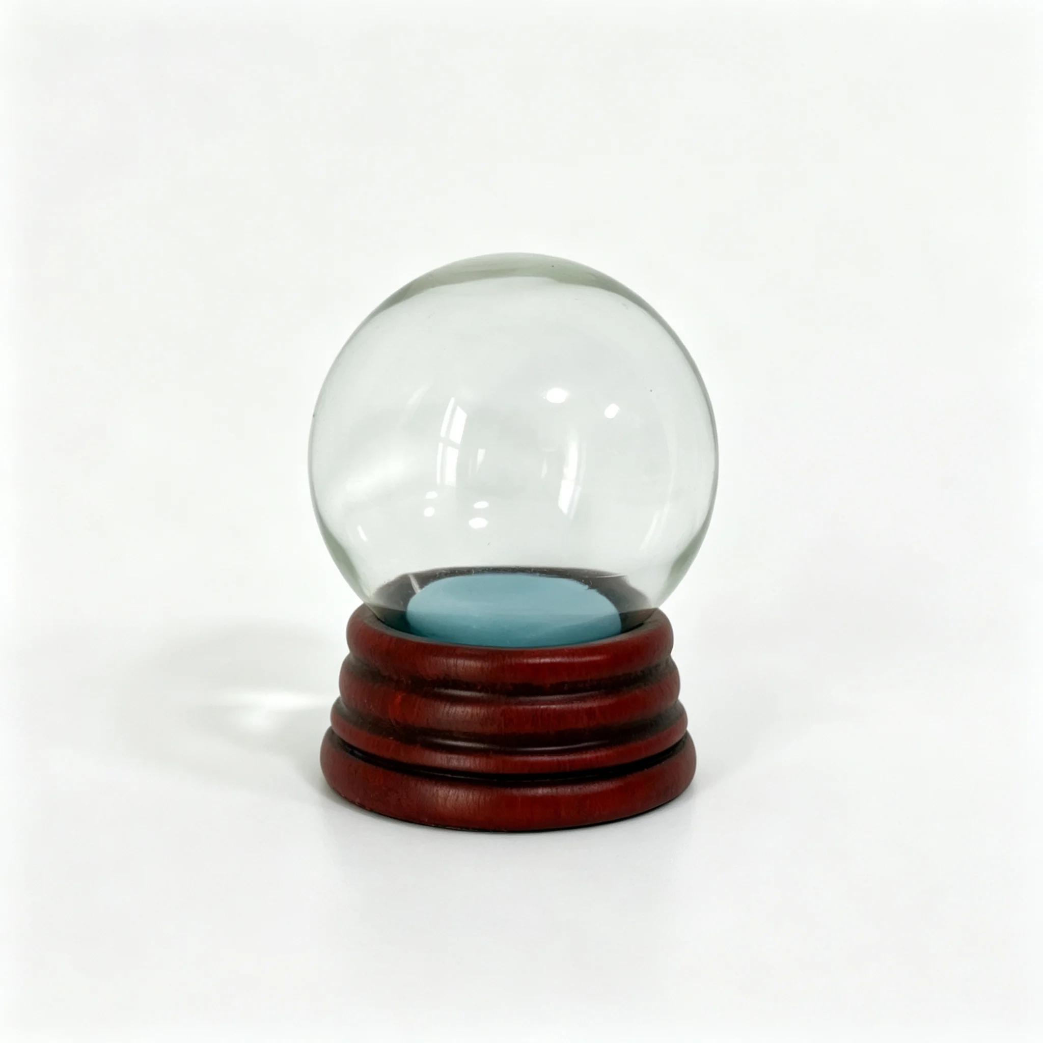 Empty Glass Snow Globe Dome with Resin Base 45mm Diameter DIY Water Globe Craft Kit for Handmade Ornament Home Decoration