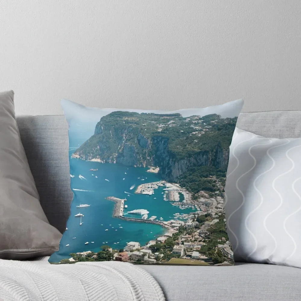 Italy, Capri Throw Pillow christmas supplies Pillow Case Christmas sleeping pillows Pillow