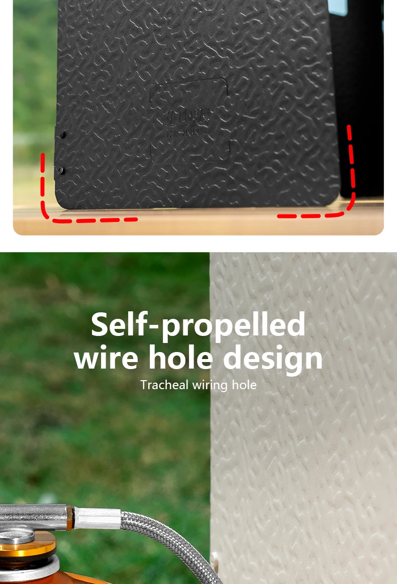 BISINNA 4-Platten-Gasherd-Windschutzscheibe, ultraleichter, zusammenklappbarer Windschutz für tragbare Camping-Kochwerkzeuge im Freien – Detail 5