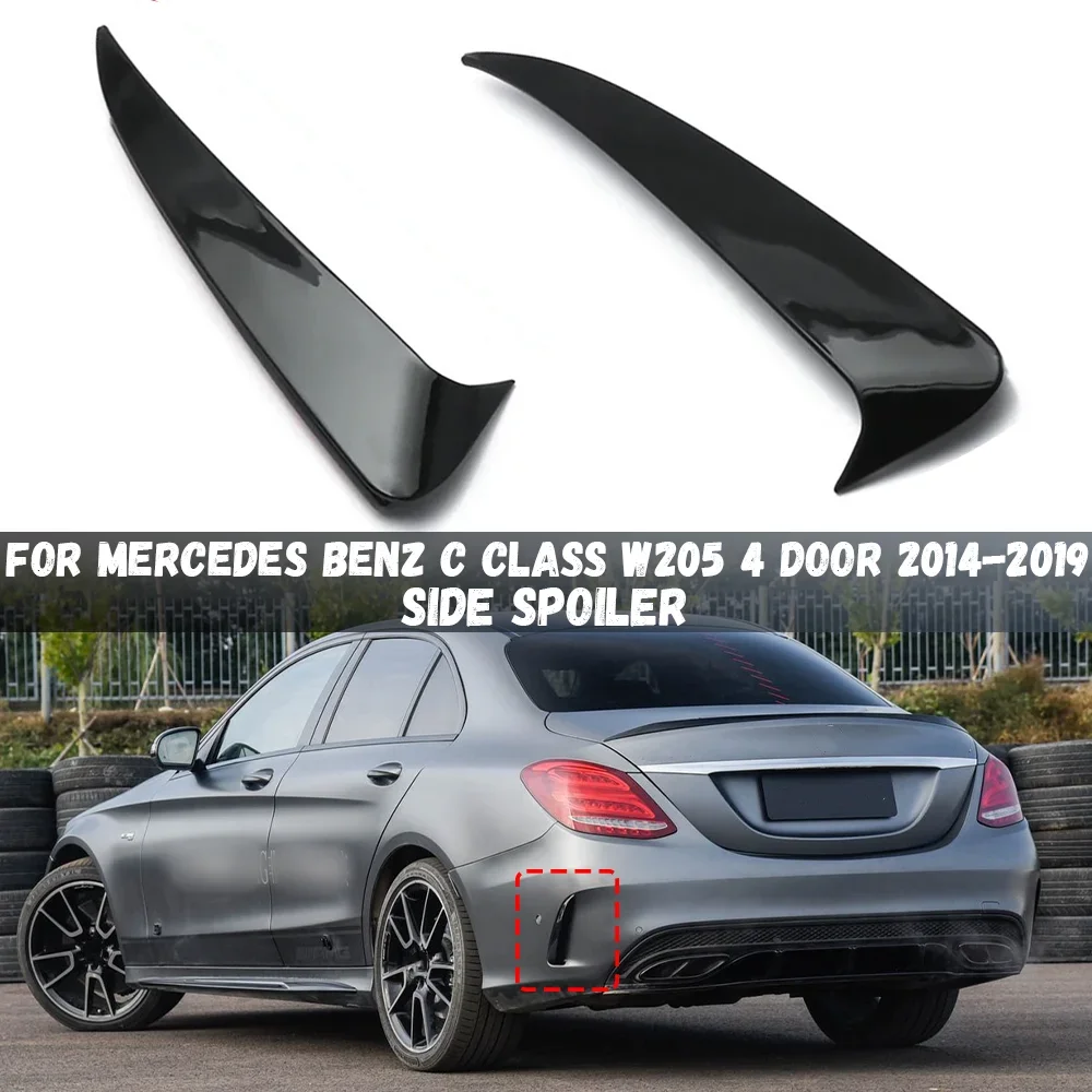 

Rear Bumper Spoiler Side Canard Splitter For Mercedes Benz C Class W205 4 Door C43 C63 AMG 2014-2019 Car Styling