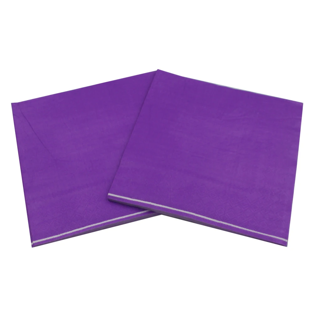 

6 Packs 12 Colors Solid Color Napkins Premium Wood Pulp Party Paper Napkins Highly Absorbent Disposable Tissues For Wedding
