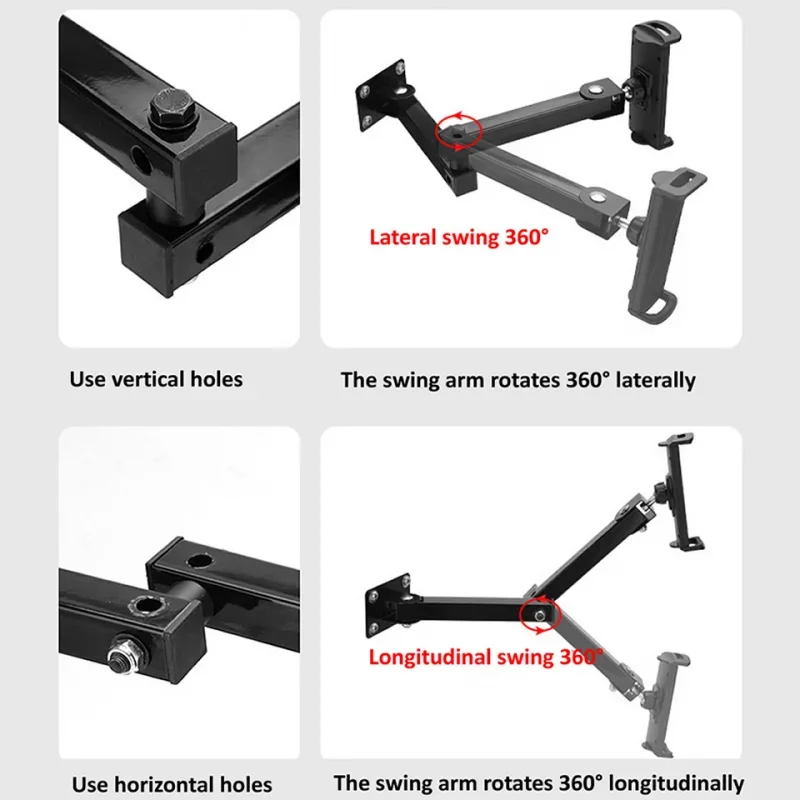 Soporte Universal de montaje en pared para tableta, brazo largo ajustable, soporte estirable para Teléfono Celular, Ipad de pared de Metal, 4-13\