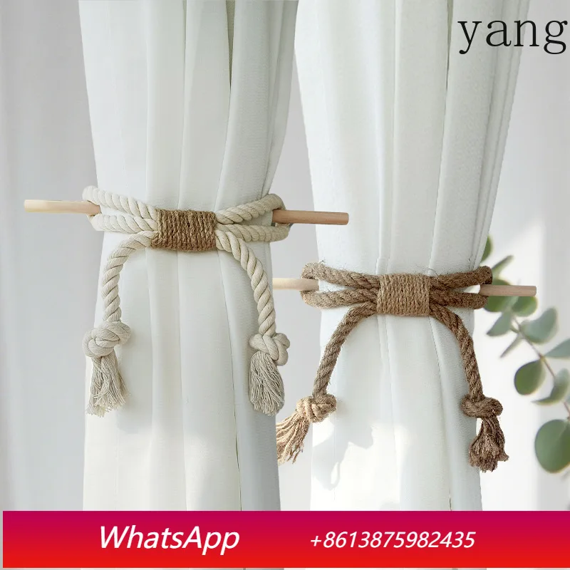 

Зажим для штор CX, тесьма из хлопковой и конопляной веревки, плетеный ремень для штор в скандинавском стиле, с застежкой