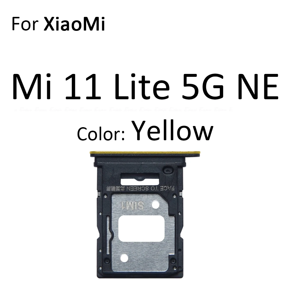 Sim Card Tray Reader Container Connector Socket Holder Slot Adapter For XiaoMi Mi 11i 11 Lite 5G NE Replacement Parts