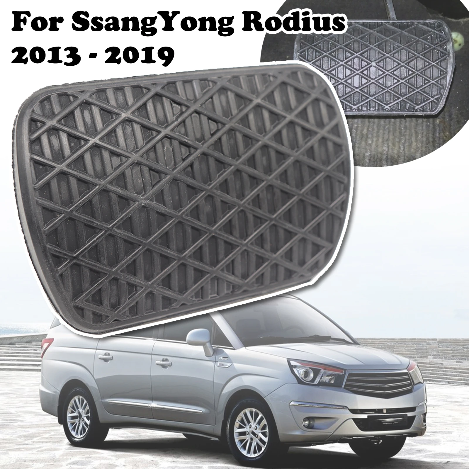 

For SsangYong Rodius Car Automatic Black Rubber Brake Clutch Foot Pedal Pad Covers 4887111100 2013 2014 2015 2016 2017 - 2019