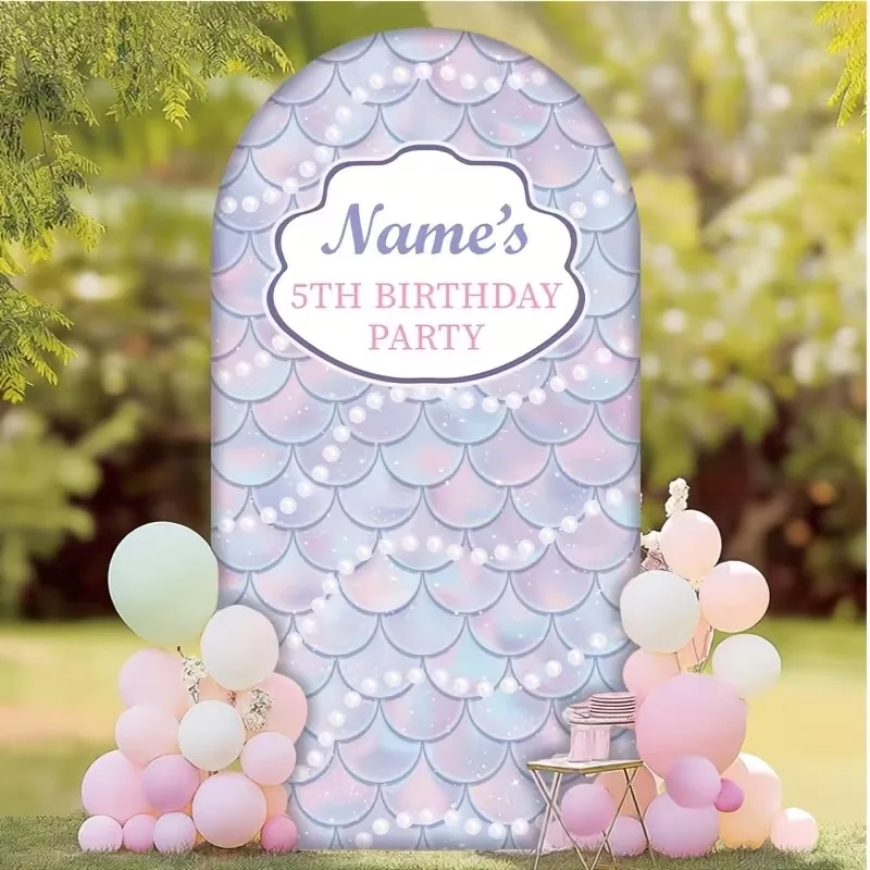 

Фотофон Mehofond с индивидуальным дизайном «Подводный мир» и рыбьей чешуей для детского дня рождения, вечеринки в честь рождения ребенка, декорации для арки Чиары