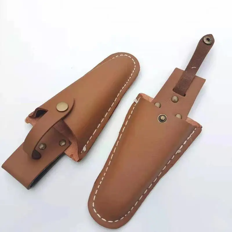 Professional Leather Electrician Tool Waist Pouch Portable Pliers Storage Bag with Sturdy Buckle for Maintenance Work