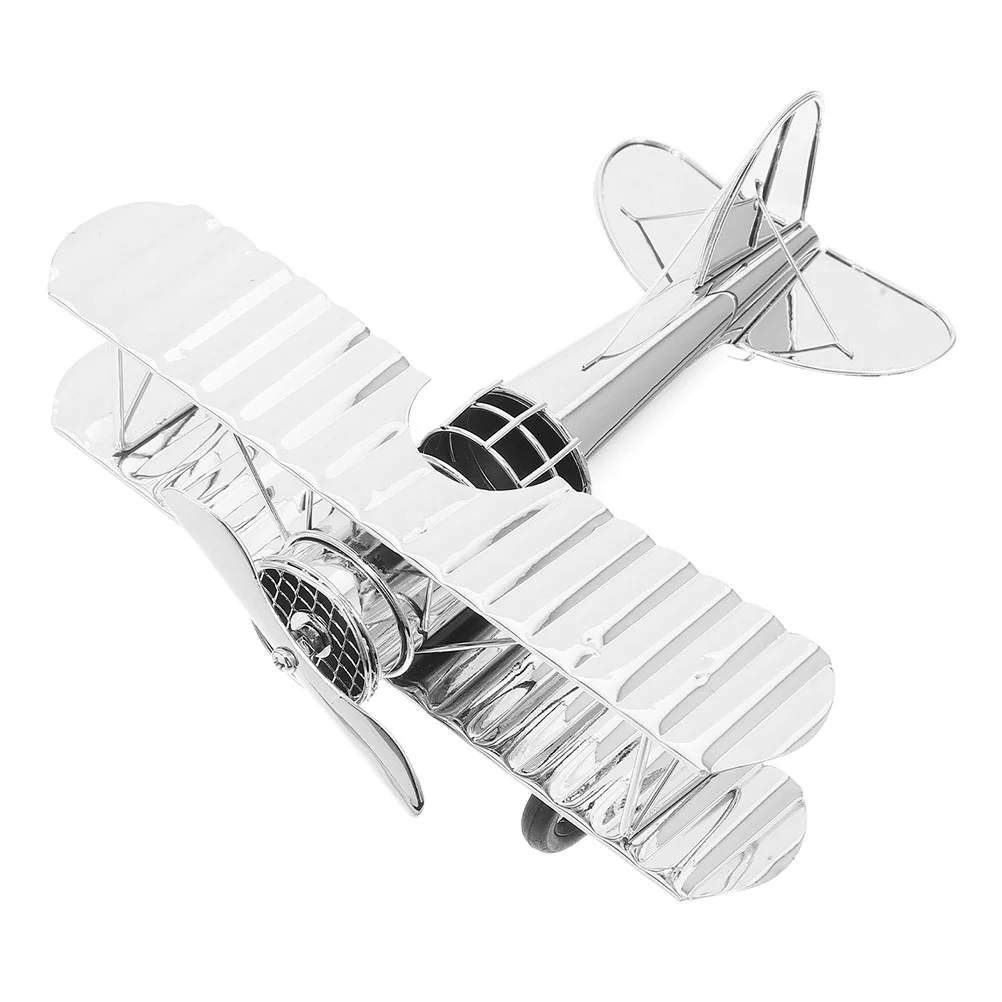 

Airplane Model Vintage Decor Iron Ornament Decorations Metal Models Desktop