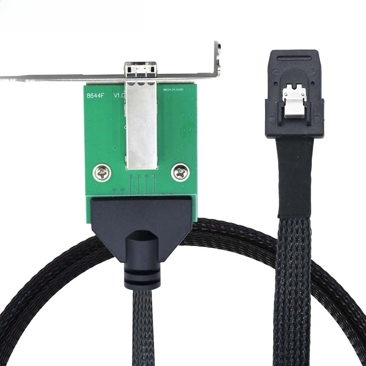 12G Mini SAS HD SFF-8644 أنثى إلى SFF-8087 خادم كابل تحويل عالي السرعة بطول 0.5 متر