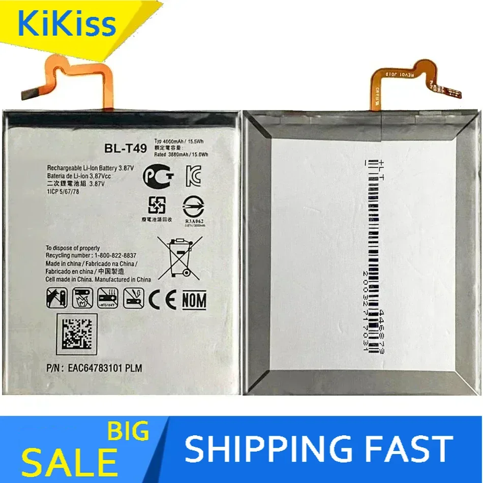 BL-T49 Аккумулятор 4000 мАч для LG K510 K51S LM-K410BMW LM-K510BMW LM-K510HM Аккумулятор для мобильного телефона