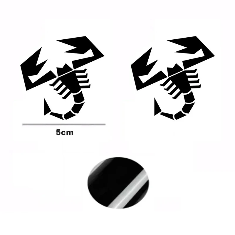 2Pcs Car Body Window & Rearview Mirror Decor Stickers Auto Styling Parts For Fiat Abarth 500 124 125 595 view 2