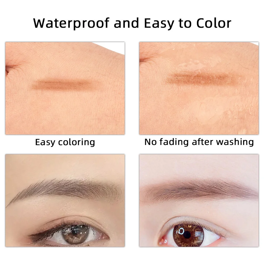 

1Set Waterproof Eyebrow Pencil Dark Brown Tattoos Positioning Pen Portable Eyebrow Marker Sharpener Professional Makeup Tool