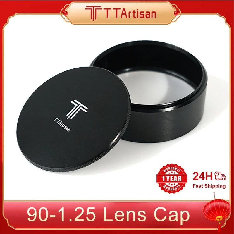 TTArtisan Metal Cap for 90mm F1.25 Mirrorless Lens Front Cap Screw-in Cap Metal with Lens Hood