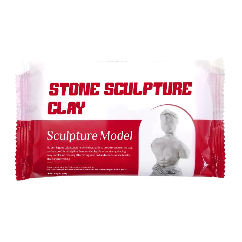 300g/bag Natural Baking-free Mineral Soft Stone Sculpture Clay DIY Handmade Air-drying Hardening Modelling Supplies