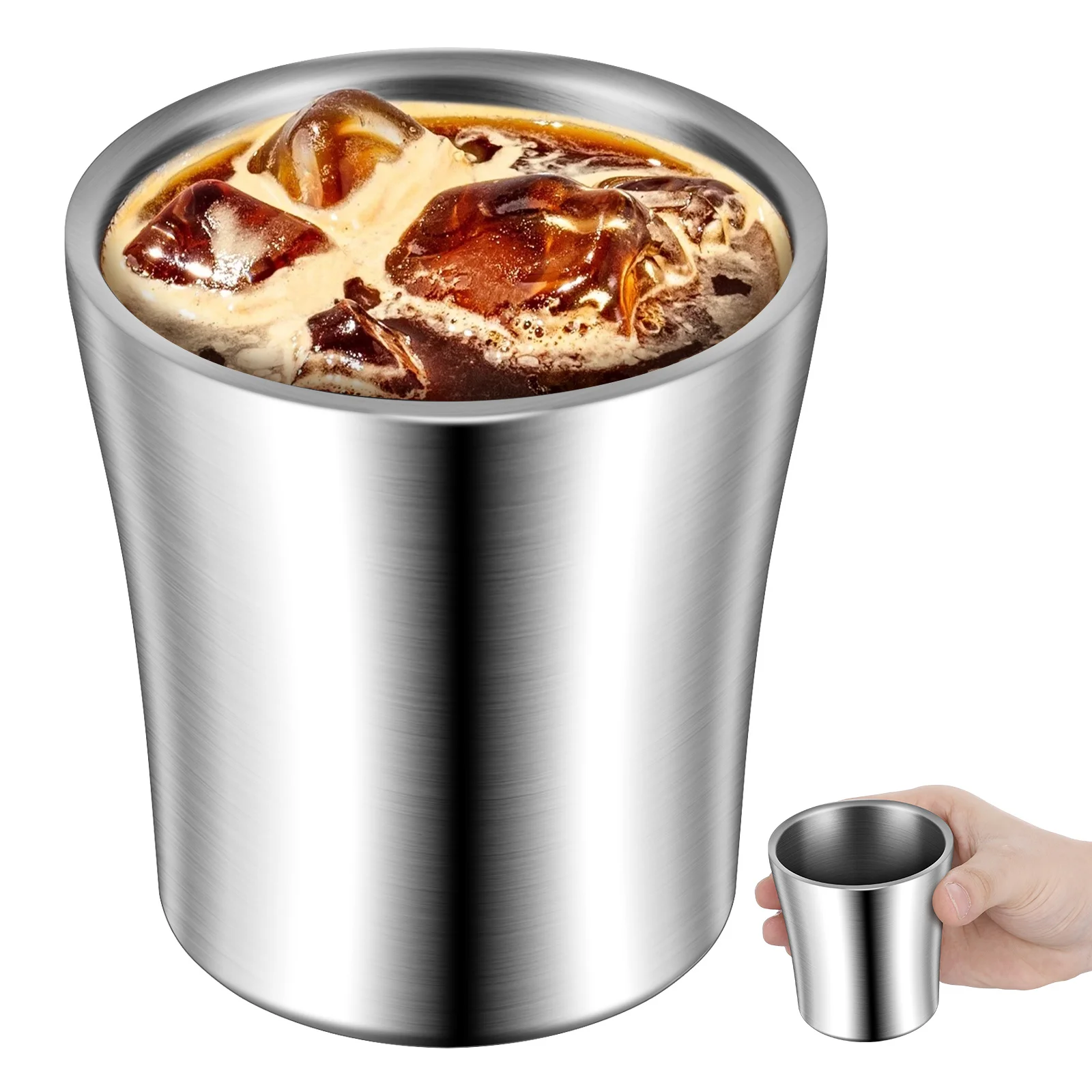 

1pc Water Ml Stainless Steel Travel Toothbrush Holder Bathroom Tumbler Mug For Men Women Students Brush Storage