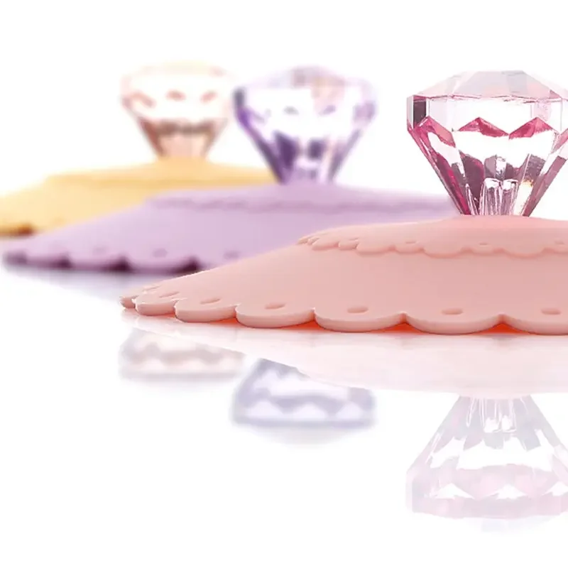 

Kawaii Bow Onion Lace Dust Reusable Silicone Cover Cup Thermal Insulation Cup Seal Pouch Super cute bow shape clean sanitary