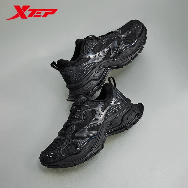 Męskie buty codzienne Xtep Basque, zimowe, amortyzujące, ciepłe, lekkie, podwyższające, modne sneakersy 876419370037