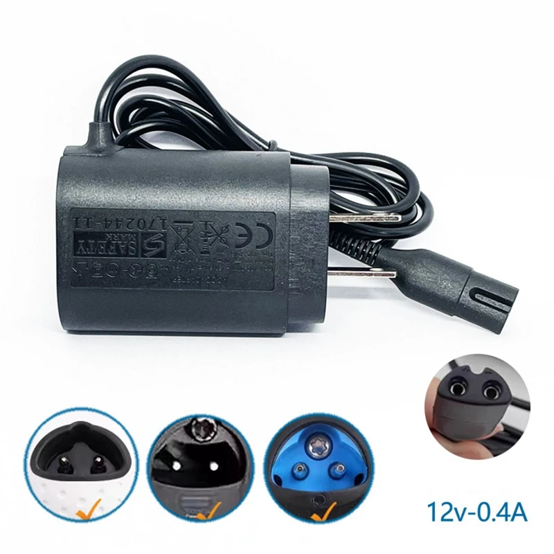 Replace Shaving Charger 12V 0.4A For Braun Series S3 S5 S7 S8 S9 3010S 4775 5774 Electric Shaver Charger Adapter Durable US Plug