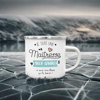 French Print Mugs Creative Coffee Cups Drinks Water Enamel Cup School Handle Drinkware Gifts for Maitresse/Maitre/Atsem/Aesh/Avs