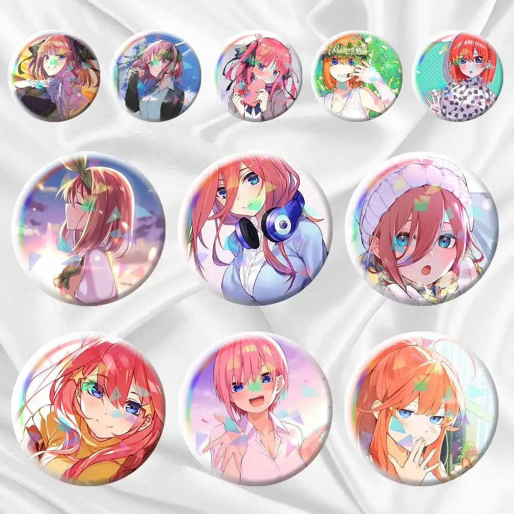 

The Quintessential Quintuplets Anime Girl 75mm 44mm 25mm Brooch Backpack Hat Pins Accessories Toys Badge