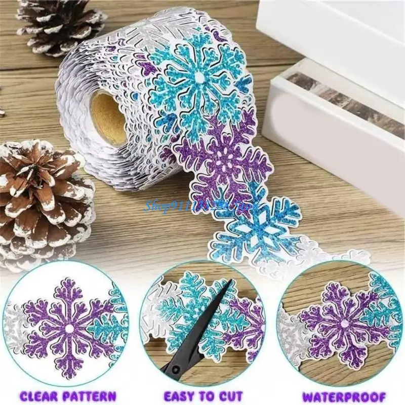 G88D 10m صدفي نشرة الحدود تقليم ندفة الثلج لوحة الإعلانات حدود الفصول الدراسية الحدود الزخرفية للسبورة البيضاء