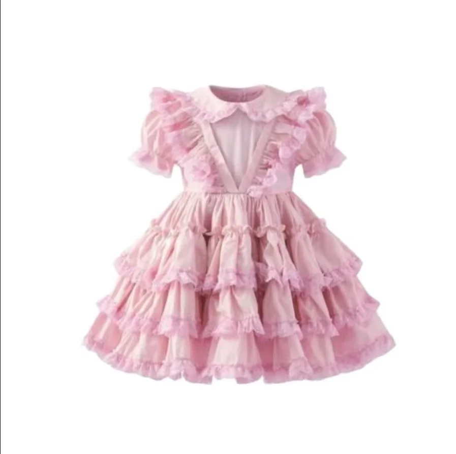 Black Thin Satin Sissy Dress Girl Pink Apron Adult Giant Baby Sexy Girl Role-playing Dance Dress, Gothic Customization