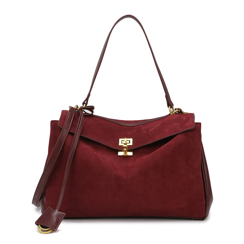 

New Rodeo Frosted Leather Tote Bag Women's Fashion Large Capacity Commuter Single Shoulder Bag Luxury Feel