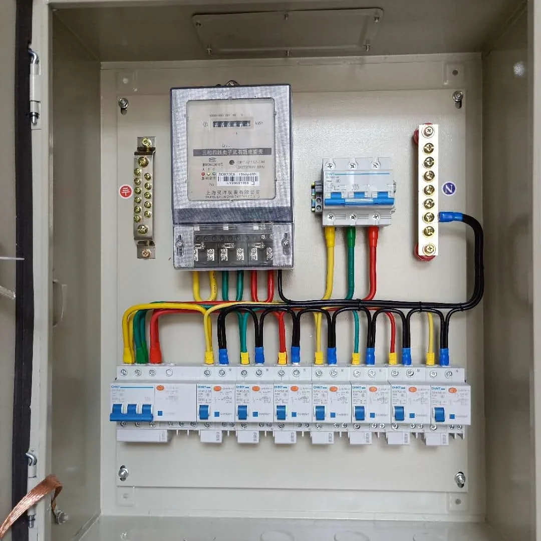 Low-Voltage Lighting Distribution Box Switch Control Cabinet Three-Phase Four-Wire Socket Dual Power Supply Three-Level Box