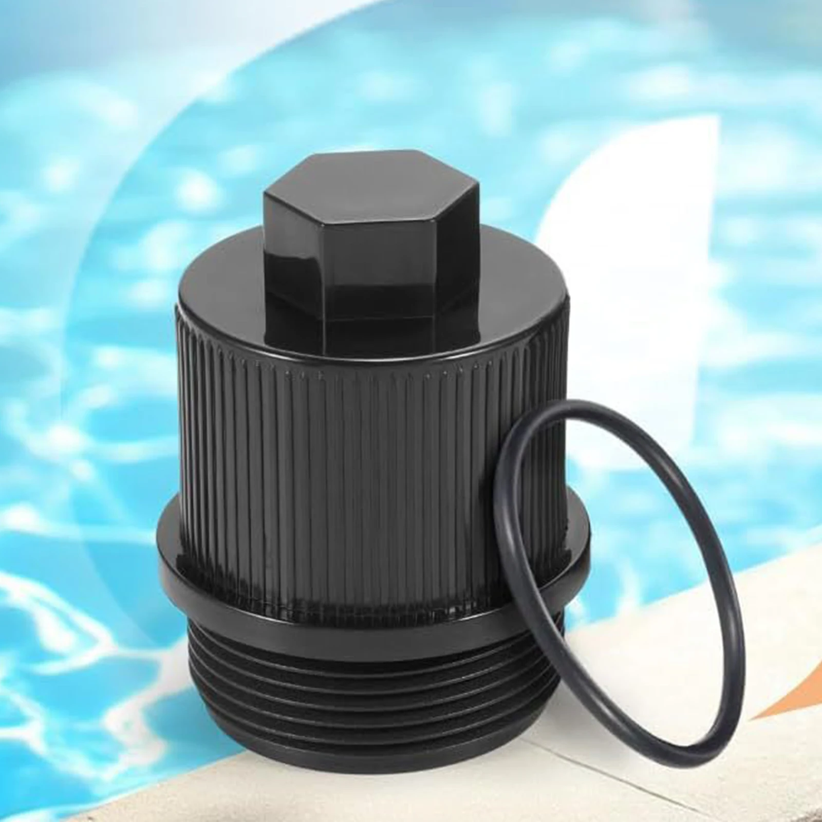 Tampa de Drenagem para Acessórios de Piscina com Anéis O-Ring, Conjunto de Plugue de Drenagem Anti-Entupimento, Substituição de Tampas de Drenagem para Pentair CCP Quad