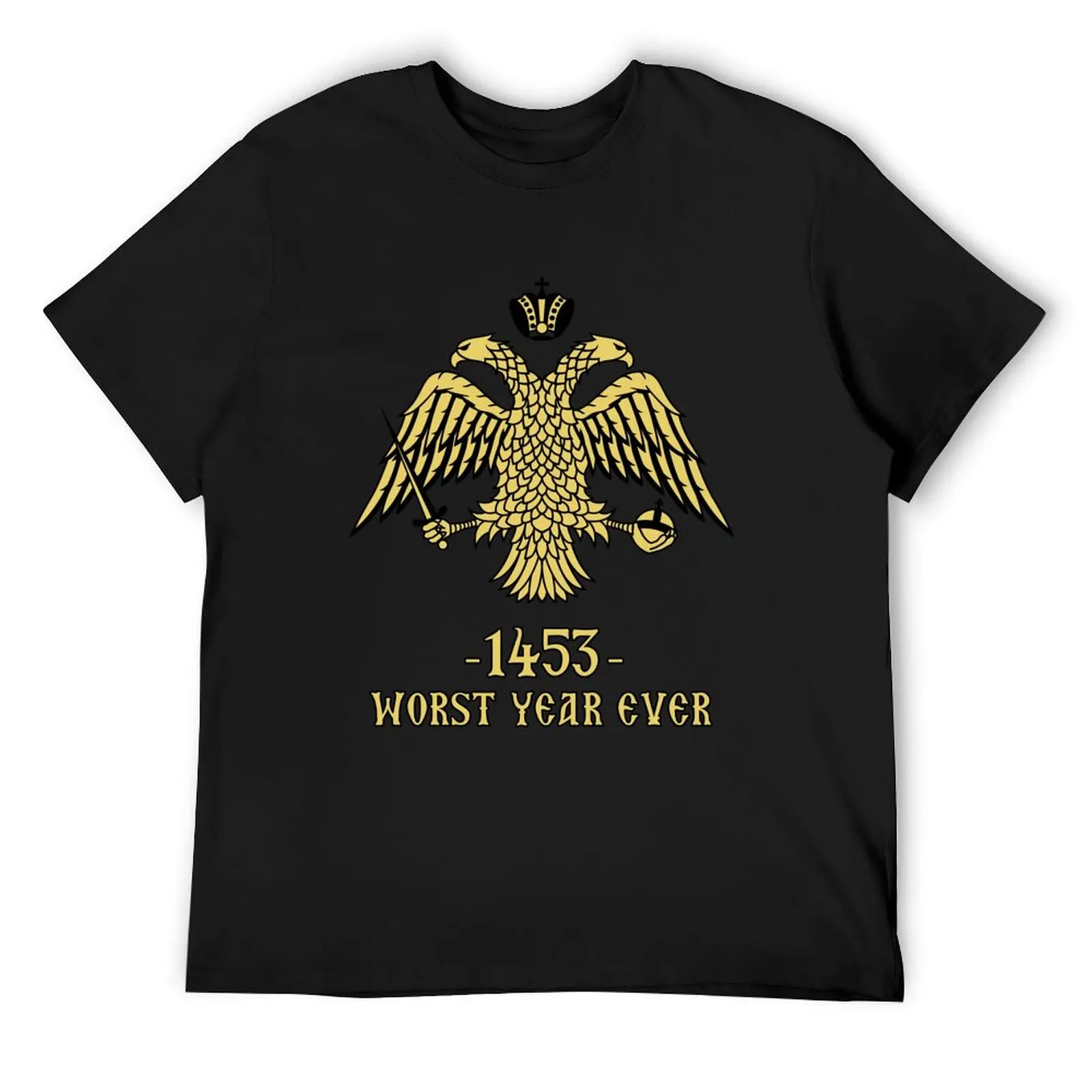 Byzantine Empire 1453 Worst Year Ever Eagle T-Shirt customizeds anime tshirt street wear Short sleeve tee mens designer t shirt