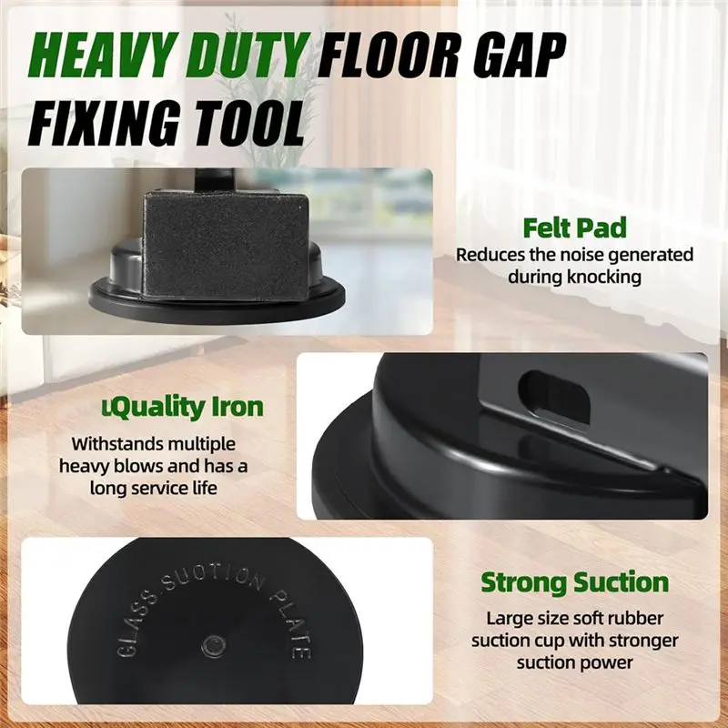 AEE2-Heavy Duty Floor Gaps Fixer Tool, Heavy Duty Suction Cup Plank Grabber With Nano Gel Adhesive Pad For Wood, Vinyl