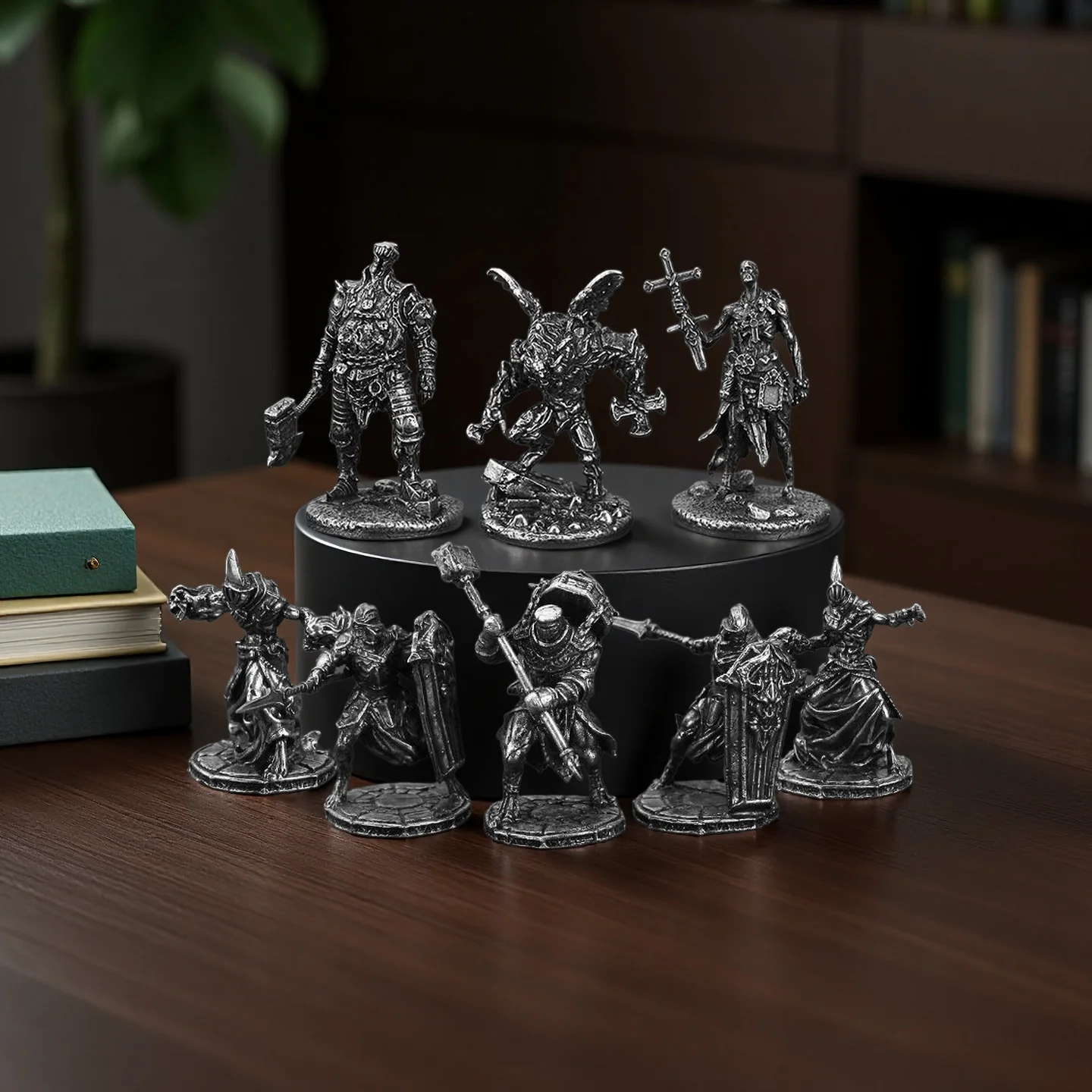 Mini Metal Gothic Horror Figurine - Undead Theme Character Model for Tabletop, Desktop Display Decor, Collectible Hobby Gift