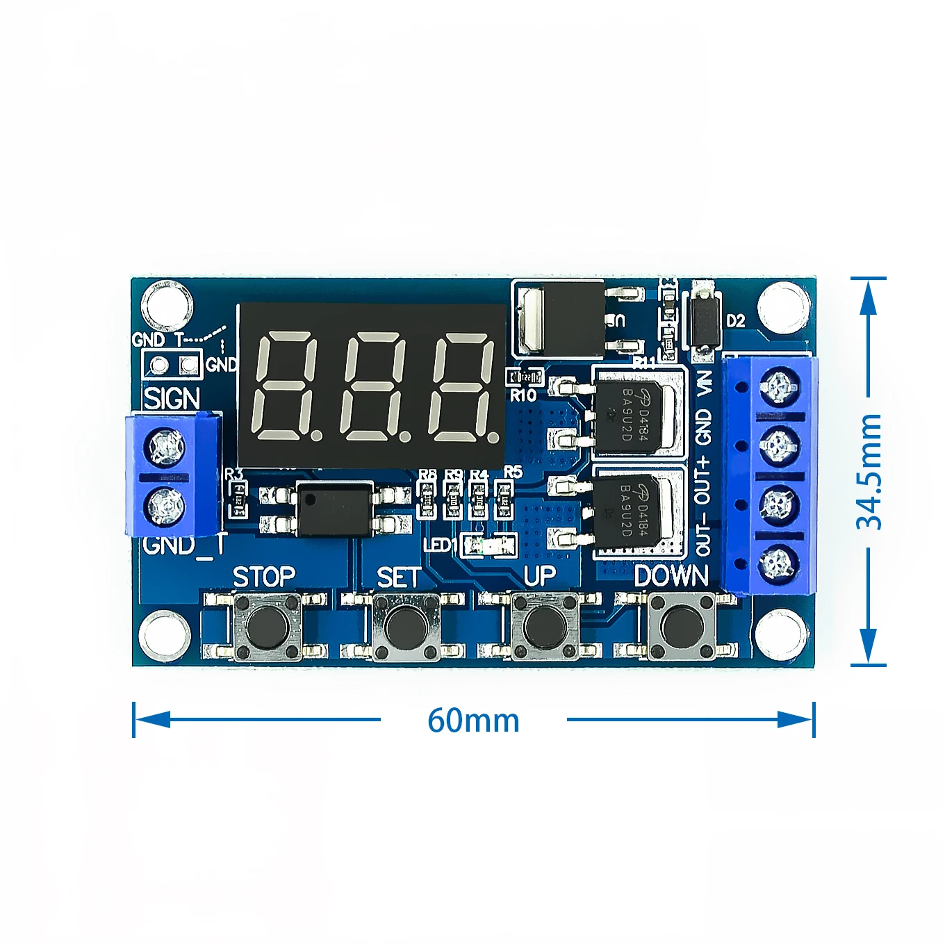 DC 12V 24V Dual MOS LED Digital Time Delay Relay Trigger Cycle Timer Delay Switch Circuit Board Timing Control Module fai da te