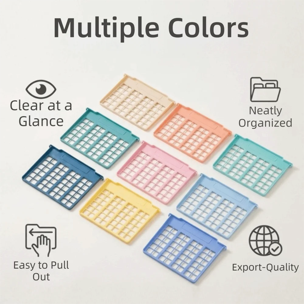 8pcs Durable Plastic Hanging File Divider A4 Multicolor Hanging Folder Separator File Rack Partition Document Classification