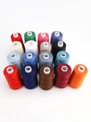 40S/3 2500 Meters 40WT Long Fiber Mercerized Egyptian Cotton Quilting Thread For All Purpose Machine Sewing 18 Colors Available