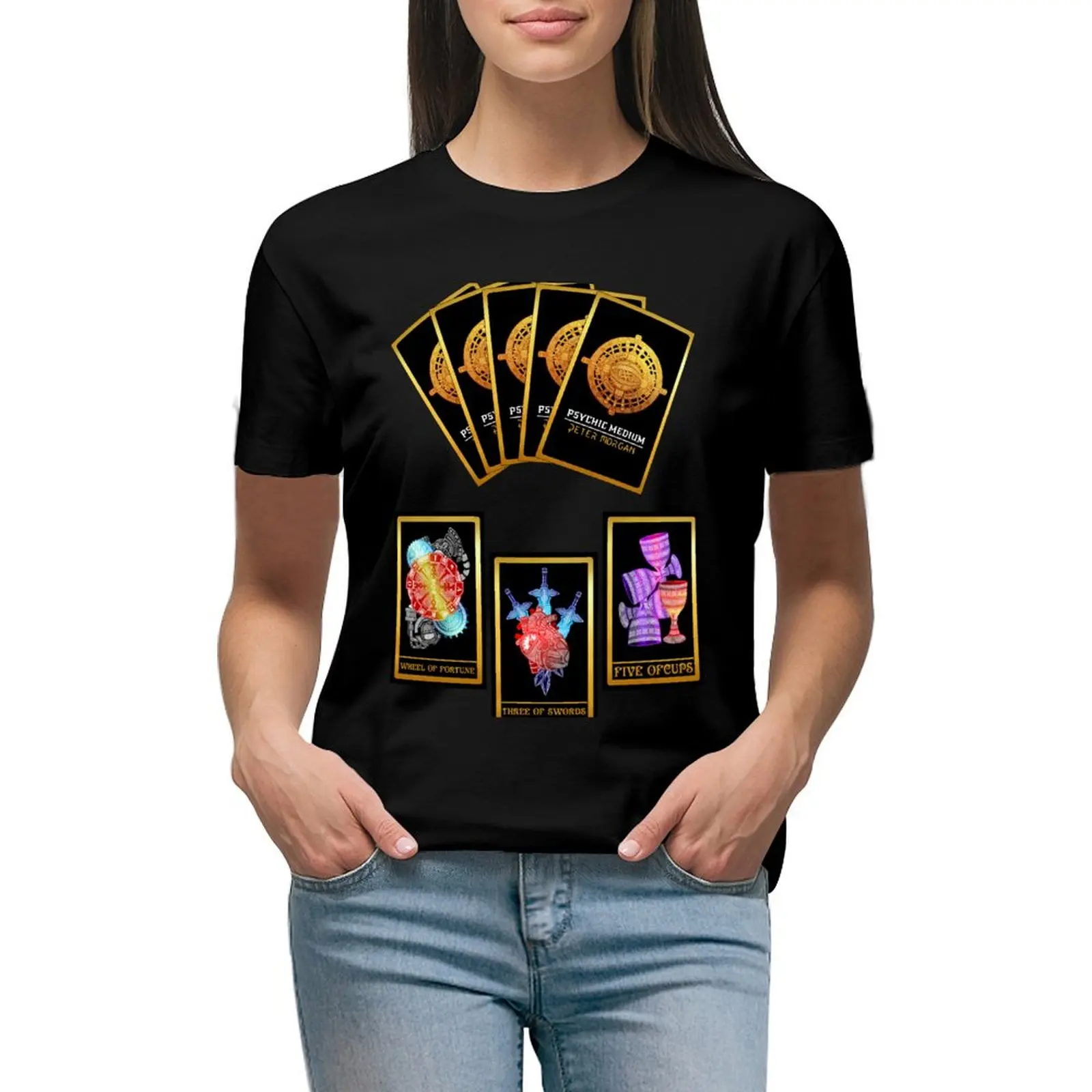 

Tarot Card Design - Peter Morgan - Psychic Medium Edition T-shirt aesthetic clothes summer clothes t shirt for Women