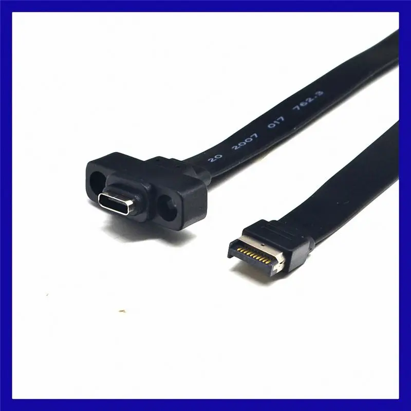 A40I USB 3.1 Front Panel Type E Male To USB-C Type C Expansion Cable Computer Motherboard Connector Wire Cord Line, 30Cm