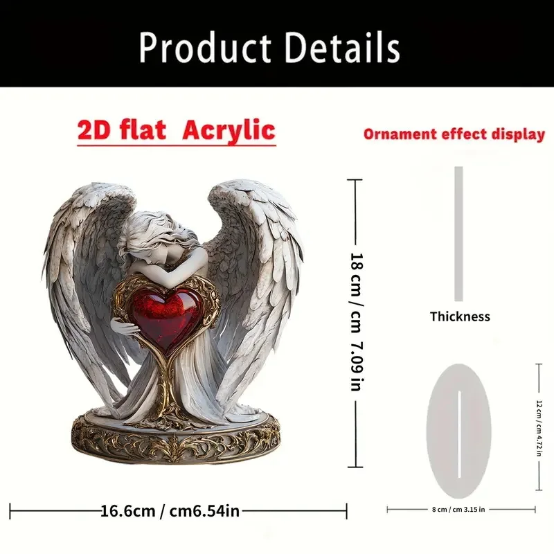 زينة مكتب على شكل بوهو من الأكريليك مع حامل مثالية للمنزل، هدية عيد الميلاد وعيد الحب #6