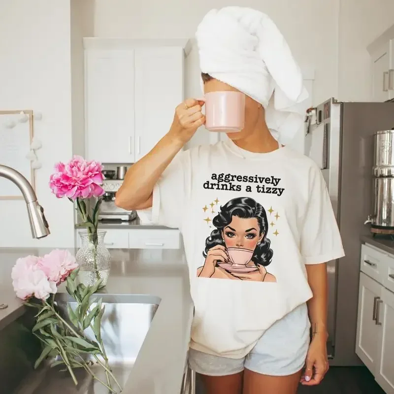 Aggressively Drinks A Tizzy Arbonne T Shirt Team S Time Sassy Humor Merch