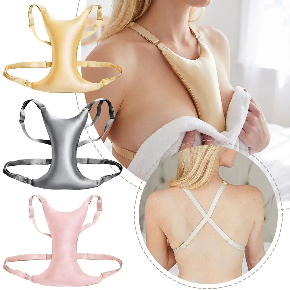 Breast Separation Pillow Chest Support Cushion for Side Sleepers Adjustable Strap PP Cotton Sleep Comfort Pillow