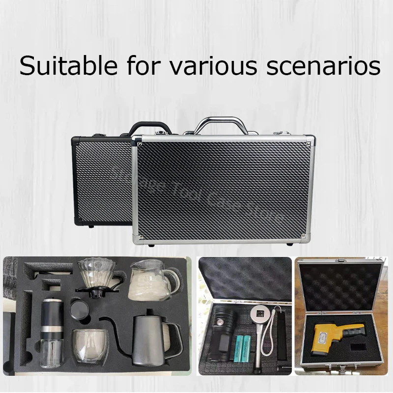 Aluminum Portable Tool Box Waterproof Hard Case Bag Tool Case Safety Instrument Equipment Suitcase Tool Storage Toolbox