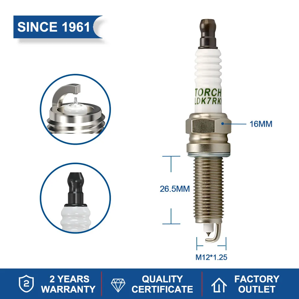 2-8PCS Iridium Candle TORCH LDK7RKI E4G16-3707010AB 3707AAG Compatible with Chery arrizo/Tiggo SQRE4G15C SQRE4G15B SQRE4G16