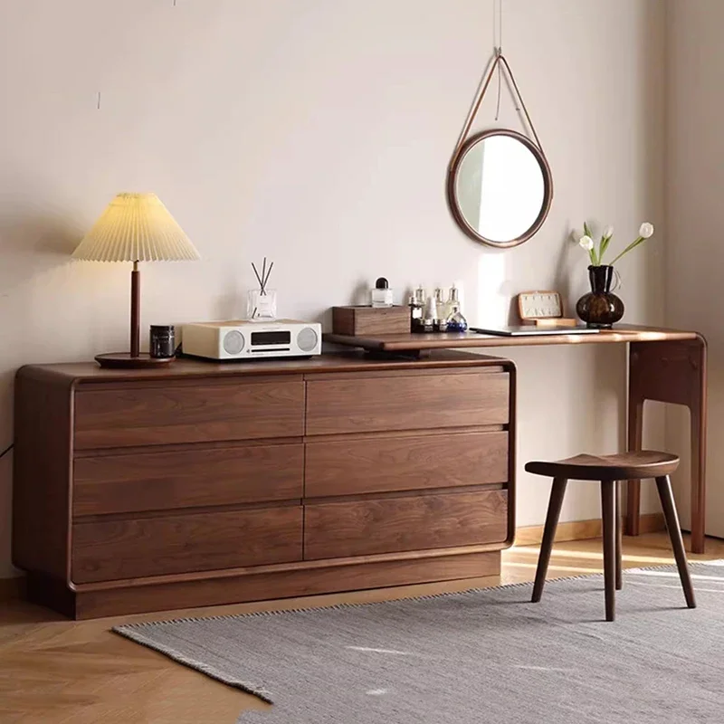 Modern Drawers Vanity Table Makeup Bedroom Bedside Study Living Room Dressing Table Wood Vintage Penteadeira Home Furniture