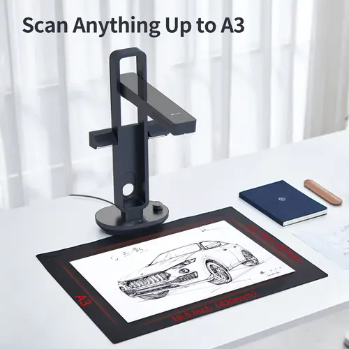 CZUR Aura Pro Portable Book Scanner Document Max A3 Size with Smart OCR Led Table Desk Lamp for Family Home Office - Image 5