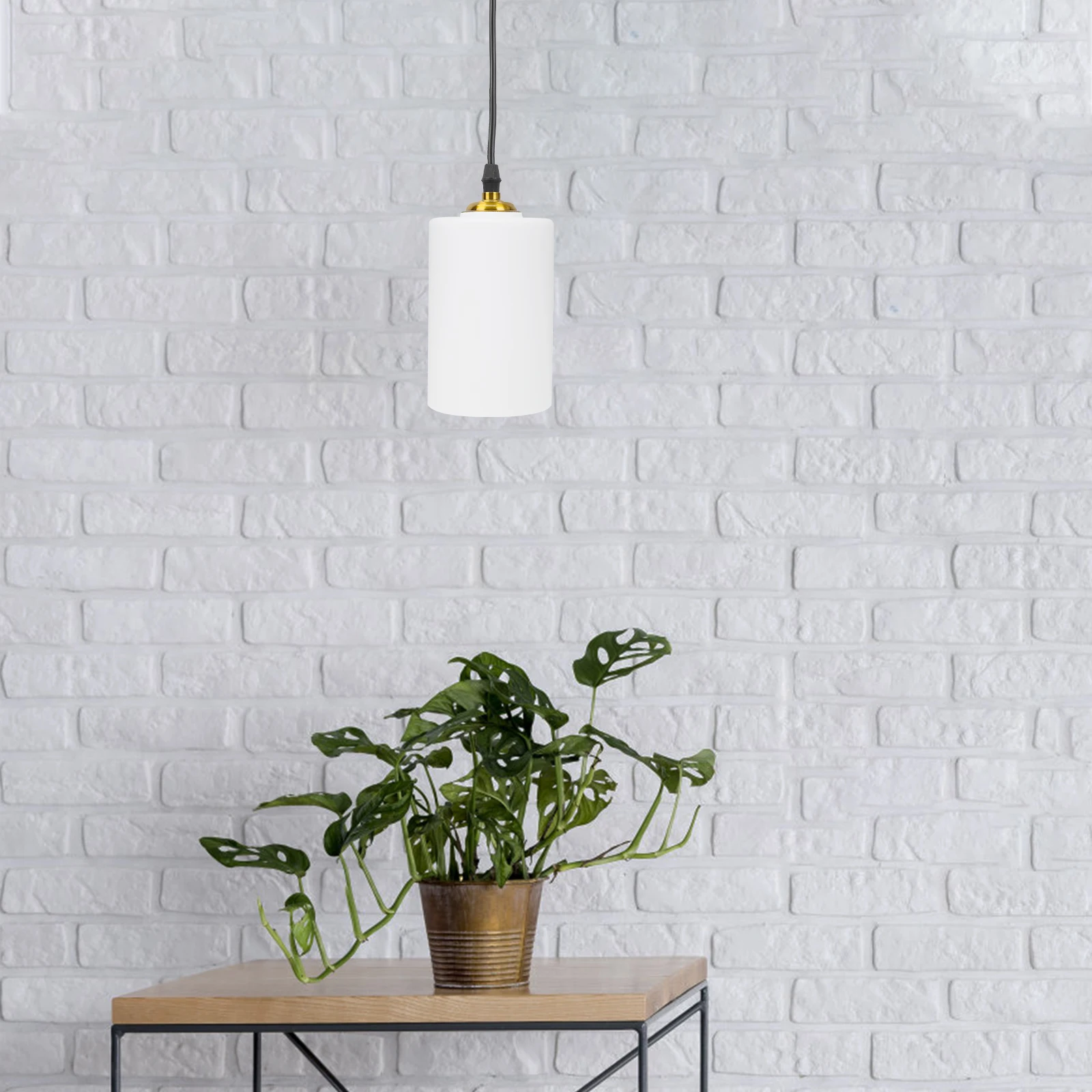 

Frosted Cylinder Glass Lampshade Decorative Hanging Lamp Cover Soft Warm Light for Home Store Dormitory Modern Ceiling Light