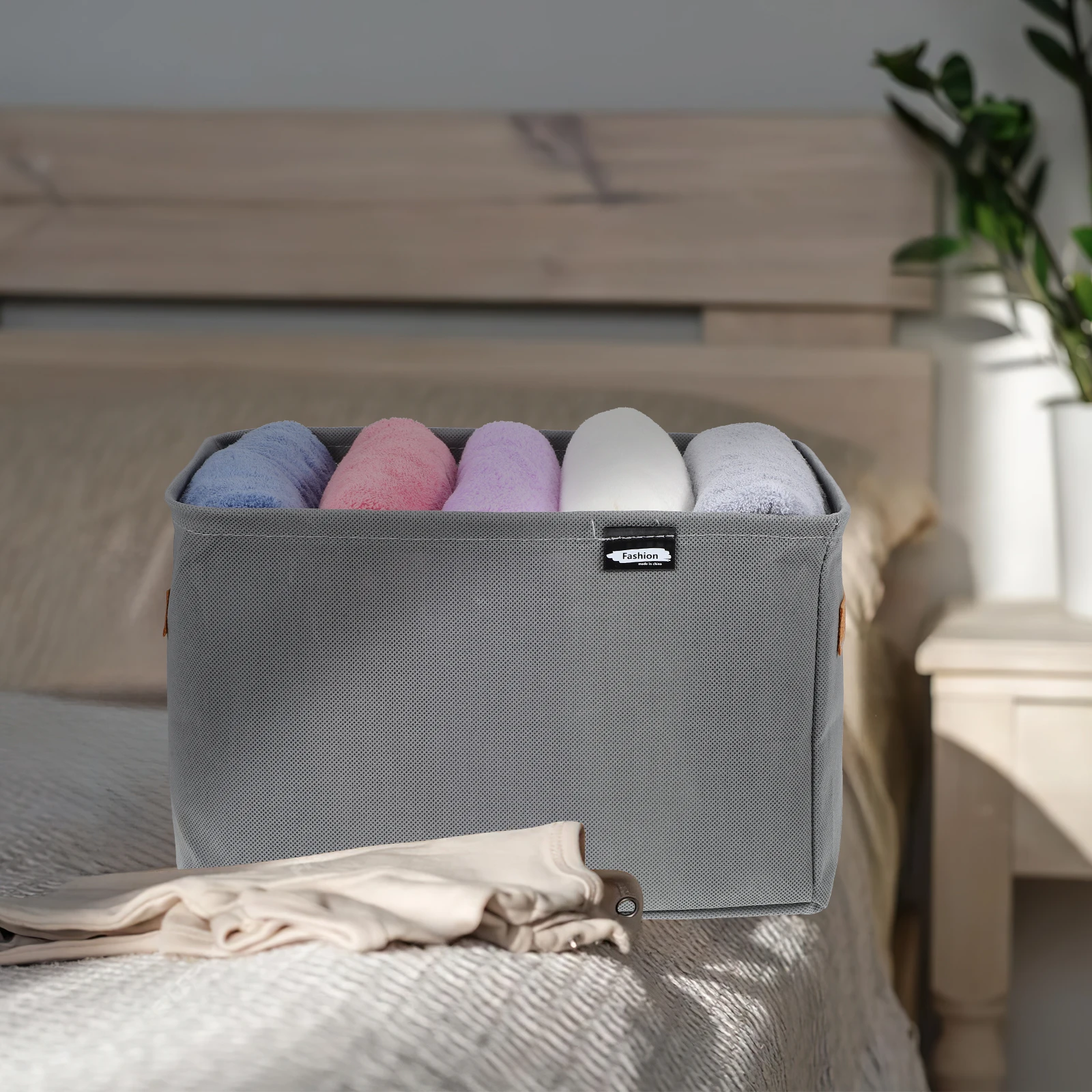 

3 Pcs Storage Basket Set Sweater Jeans Organizer Closet Container Non-woven Fabric Clothing for Miss