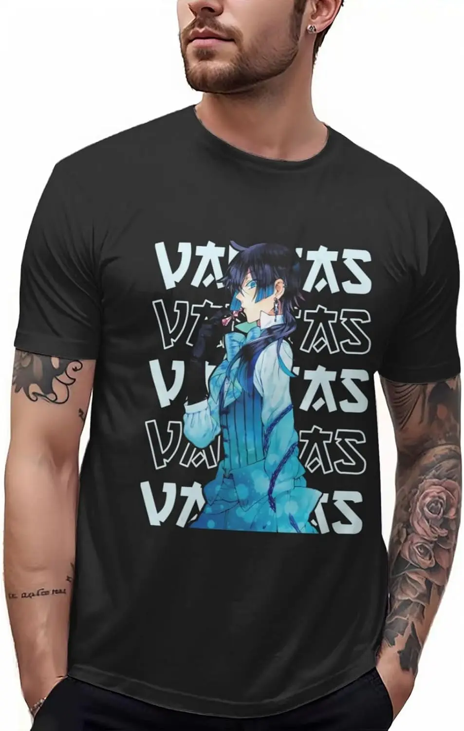 Anime The Case Study of Vanitas T Shirt Mens Summer Print Round Neckline Tee Classic Short Sleeve Clothes