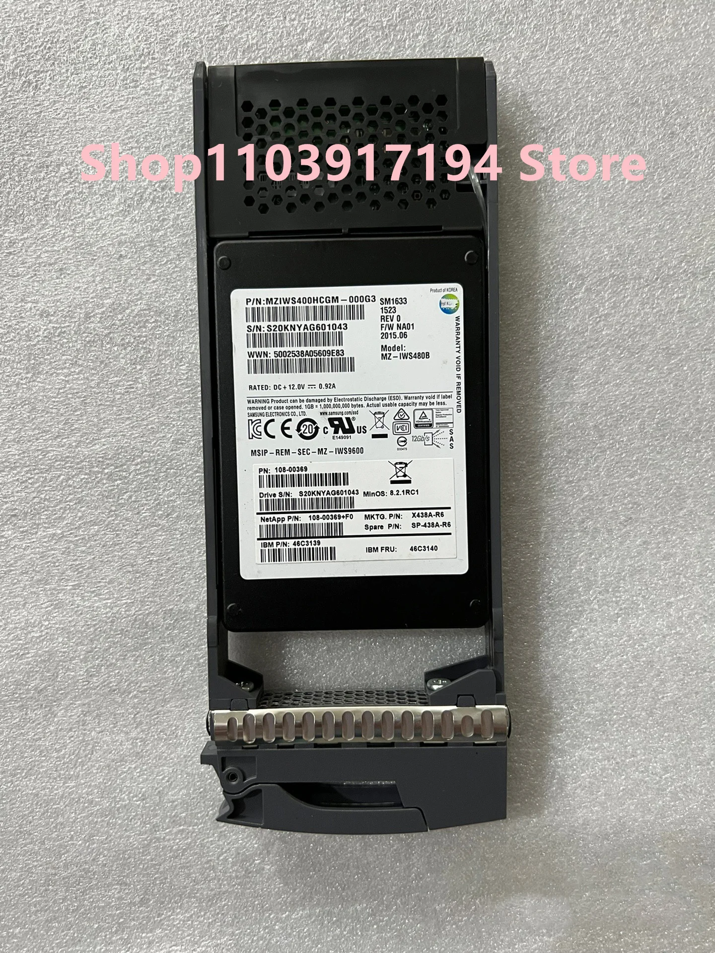 FOR NetApp X438A-R6 SP-438A-R6 400gb SAS SSD 46C3140 46C3139 DS2246 ds224c Solid state storage hard disk