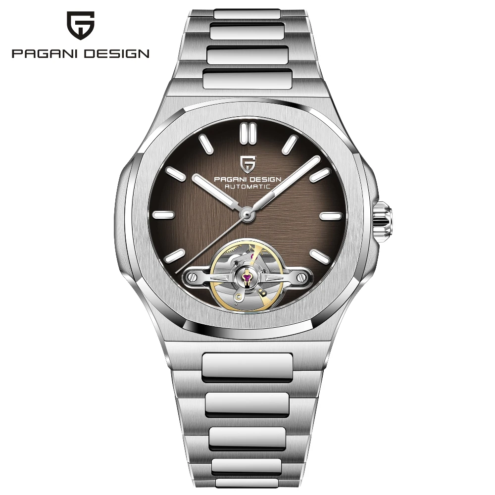 Men's Luxury Automatic Mechanical Tourbillon Watch, Waterproof