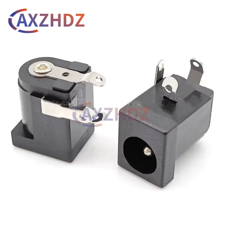 

10PCS 5.5X2.1/5.5*2.5MM DC-005 Black DC Power Jack Socket Connector DC005 3.5*1.3mm Socket Round the needle DC005A Bend Feet